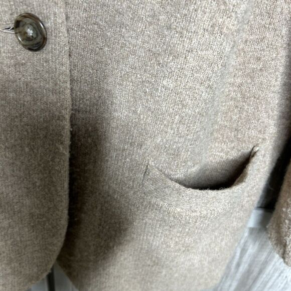 J Crew Cocoon Sweater Cardigan Tan Brown Single Button Size Medium - Picture 6 of 8